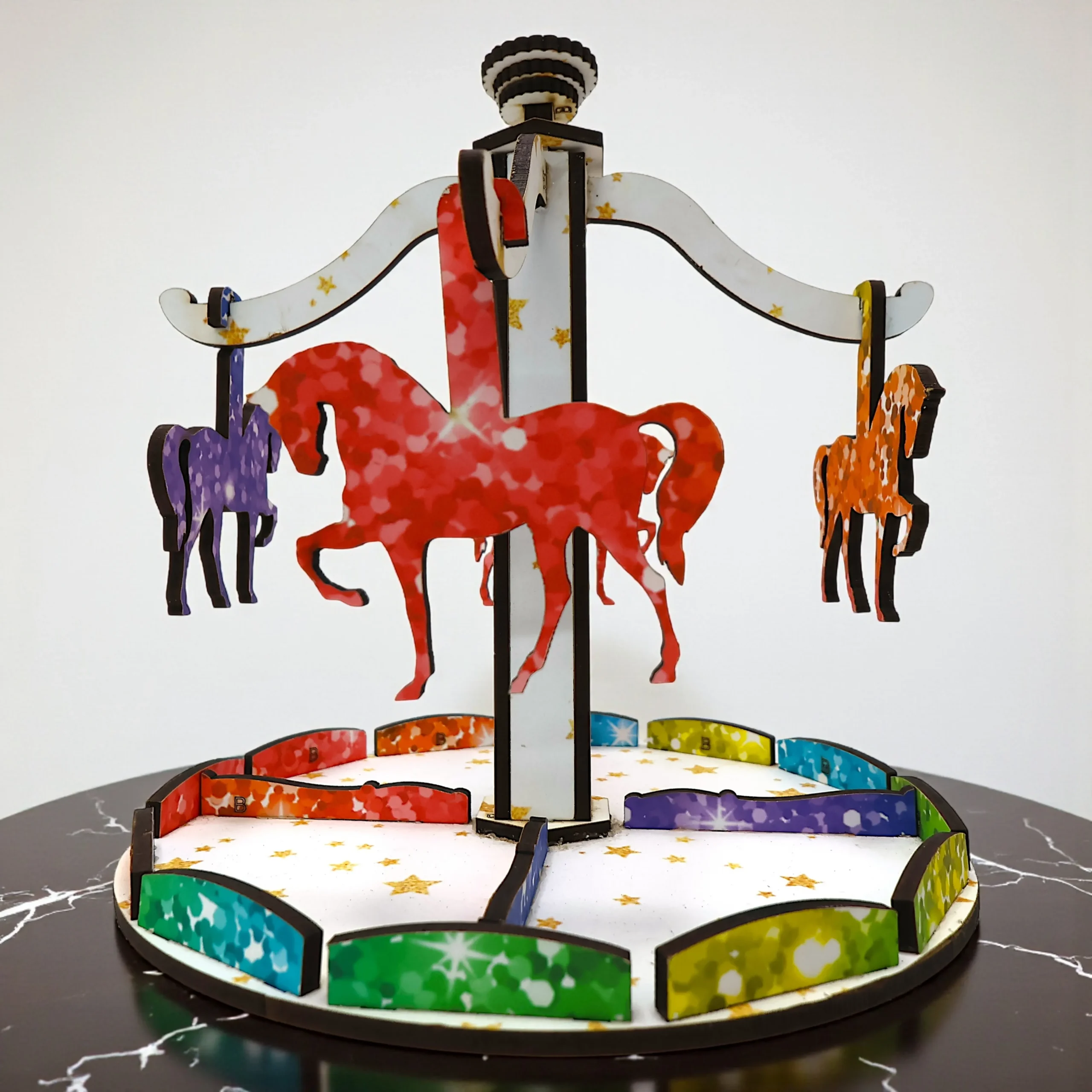 wooden craft puzzle gift for kids amusement ride