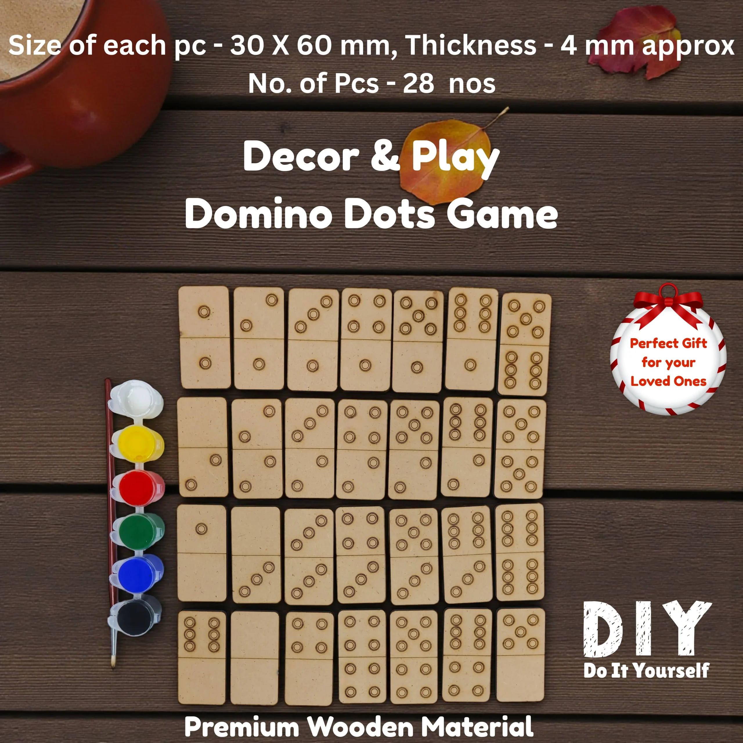 wooden domino dot game for kids educational and family board game